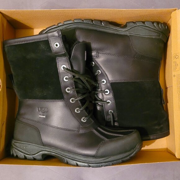 NIB UGG Men's Butte Black Boots, sz 8 - Picture 9 of 16